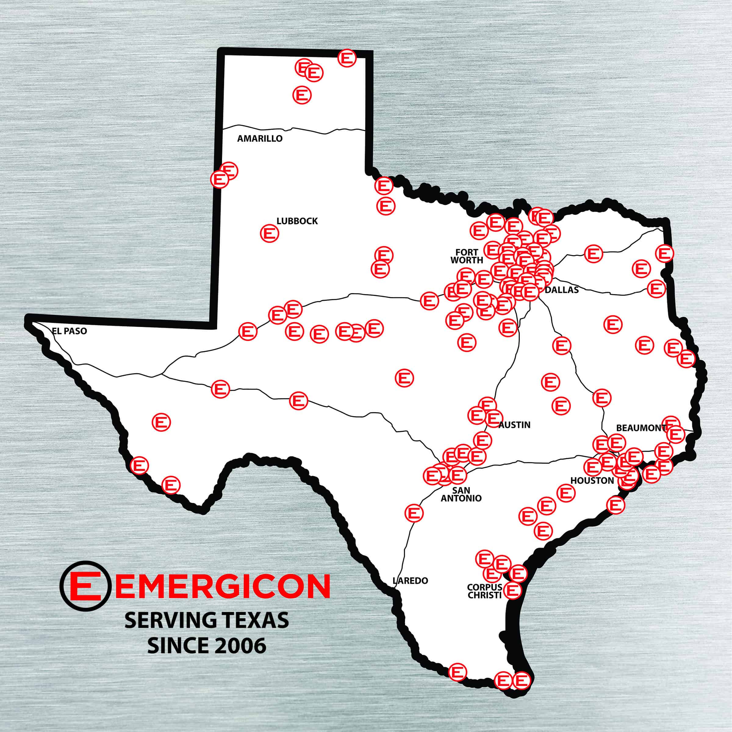 Emergicon service area map