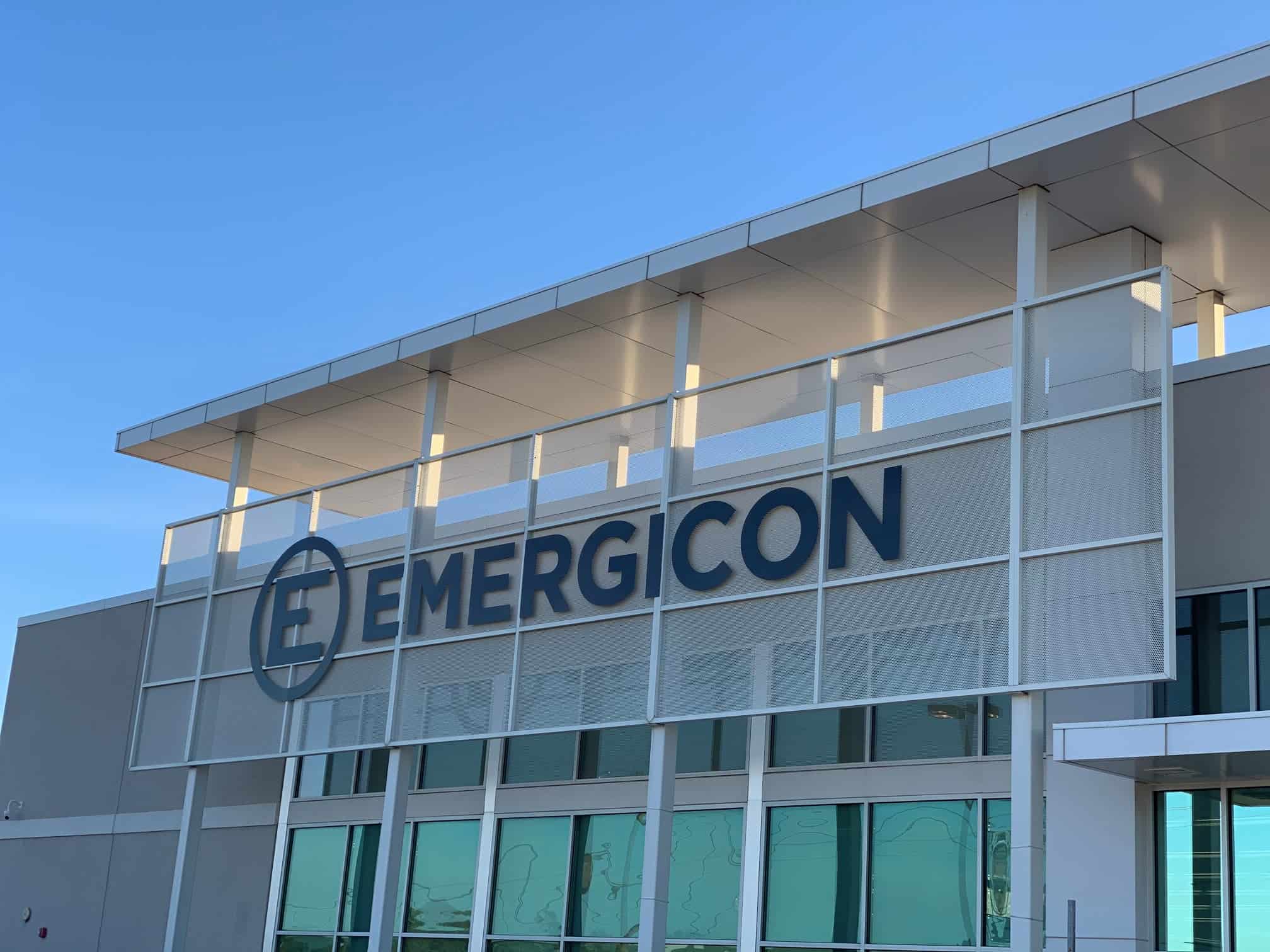 front of EMERGICON building